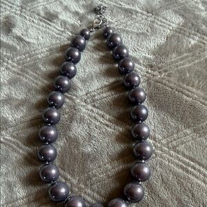 Charter Club Metallic Purple Beaded Necklace